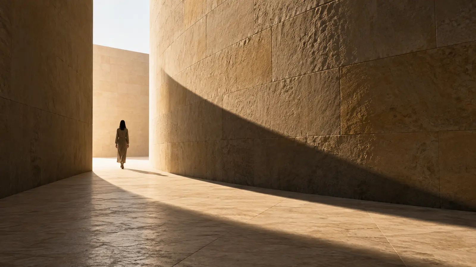Sculptural sandstone path